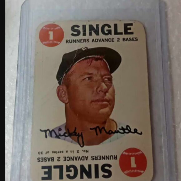 Mickey Mantle Card1968 Topps GameBlue Back